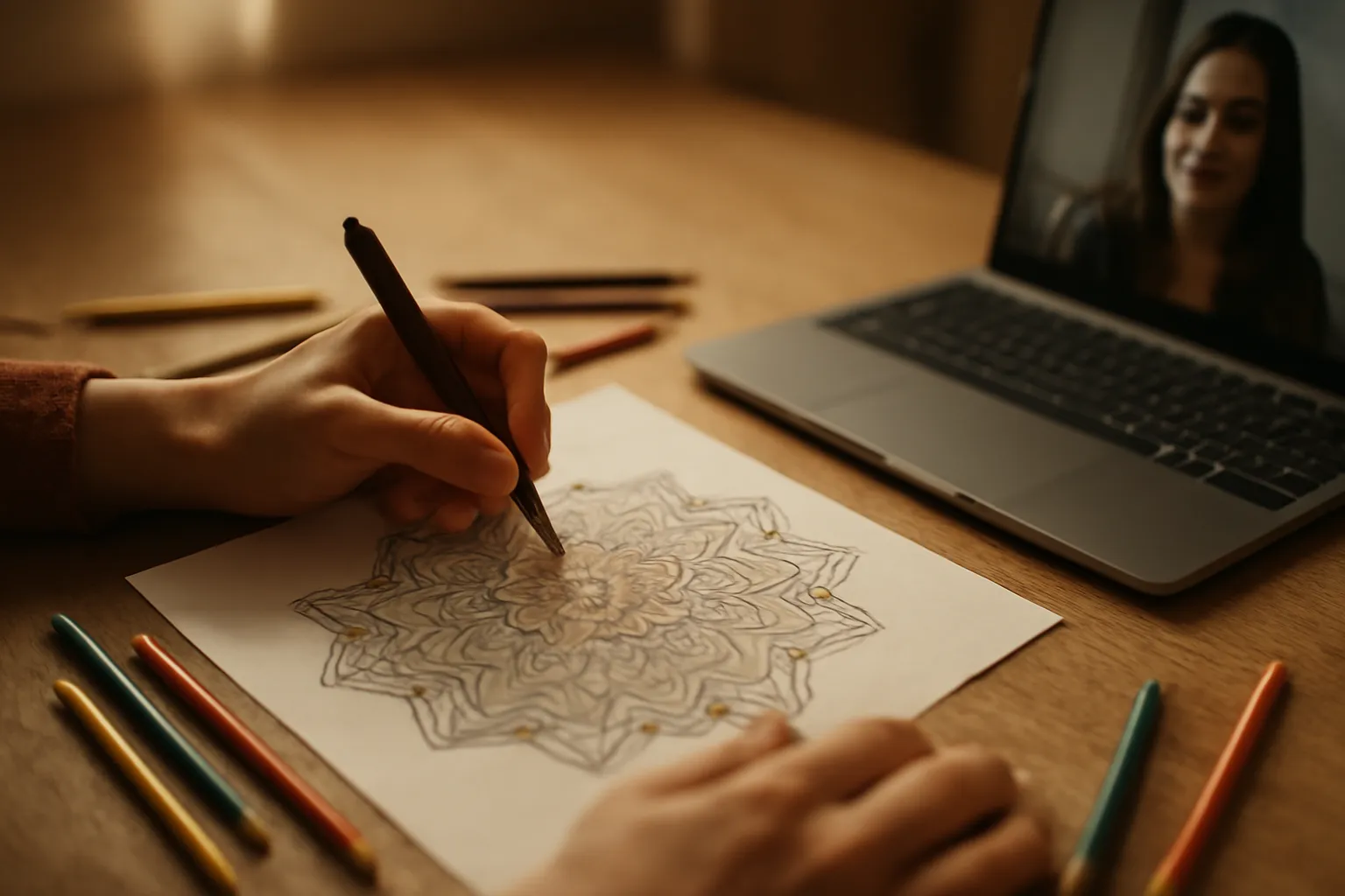 Mandalas e padrões na arteterapia junguiana: propostas práticas online para acessar o centro simbólico