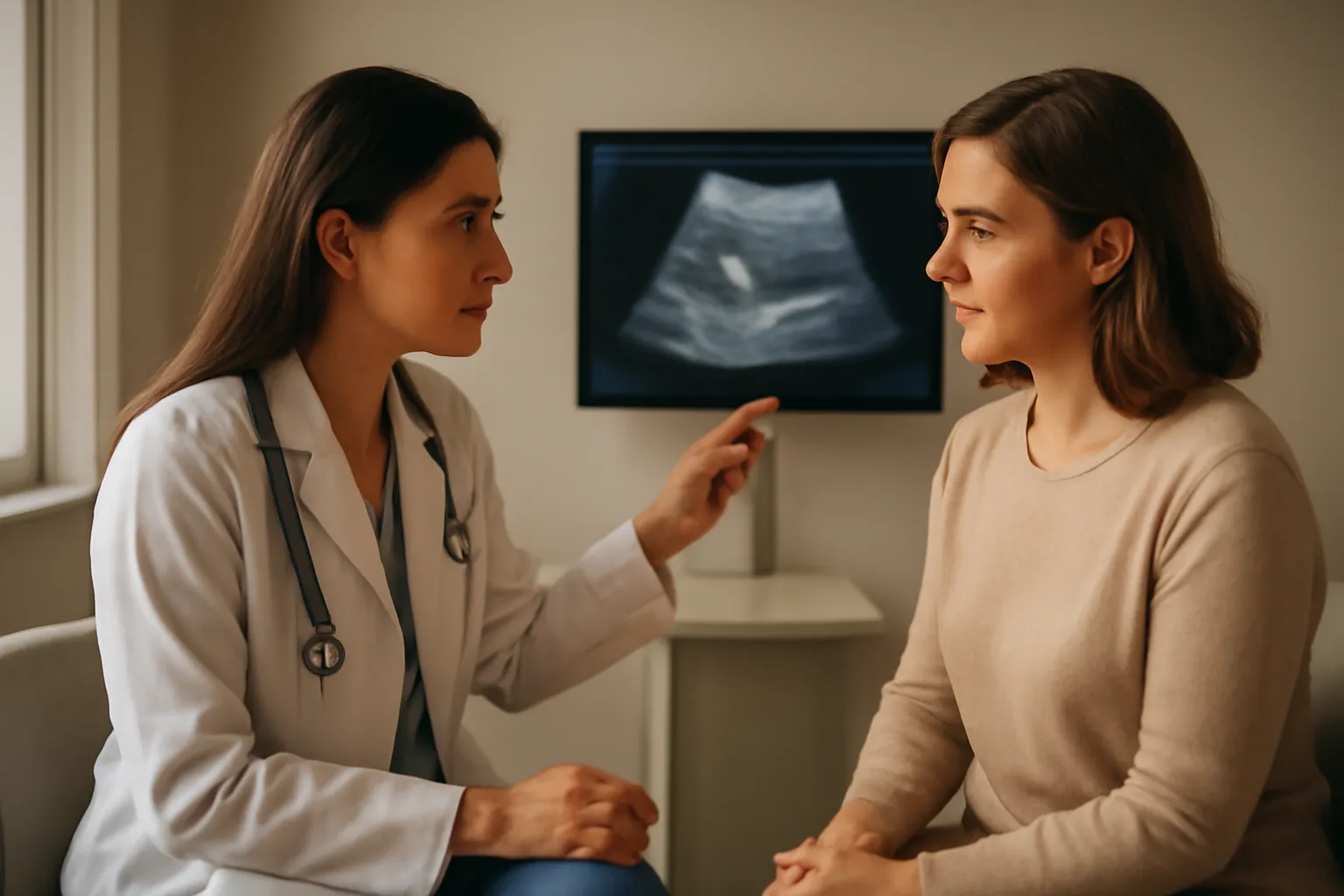 Monitoramento por ultrassom de miomas e cistos ovarianos: quando observar e quando tratar